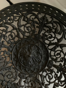 Antique Cast Iron Decorative Filigree Plate 2
