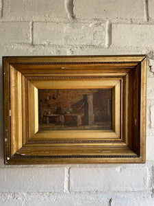 A Rustic Kitchen: Small Antique Oil