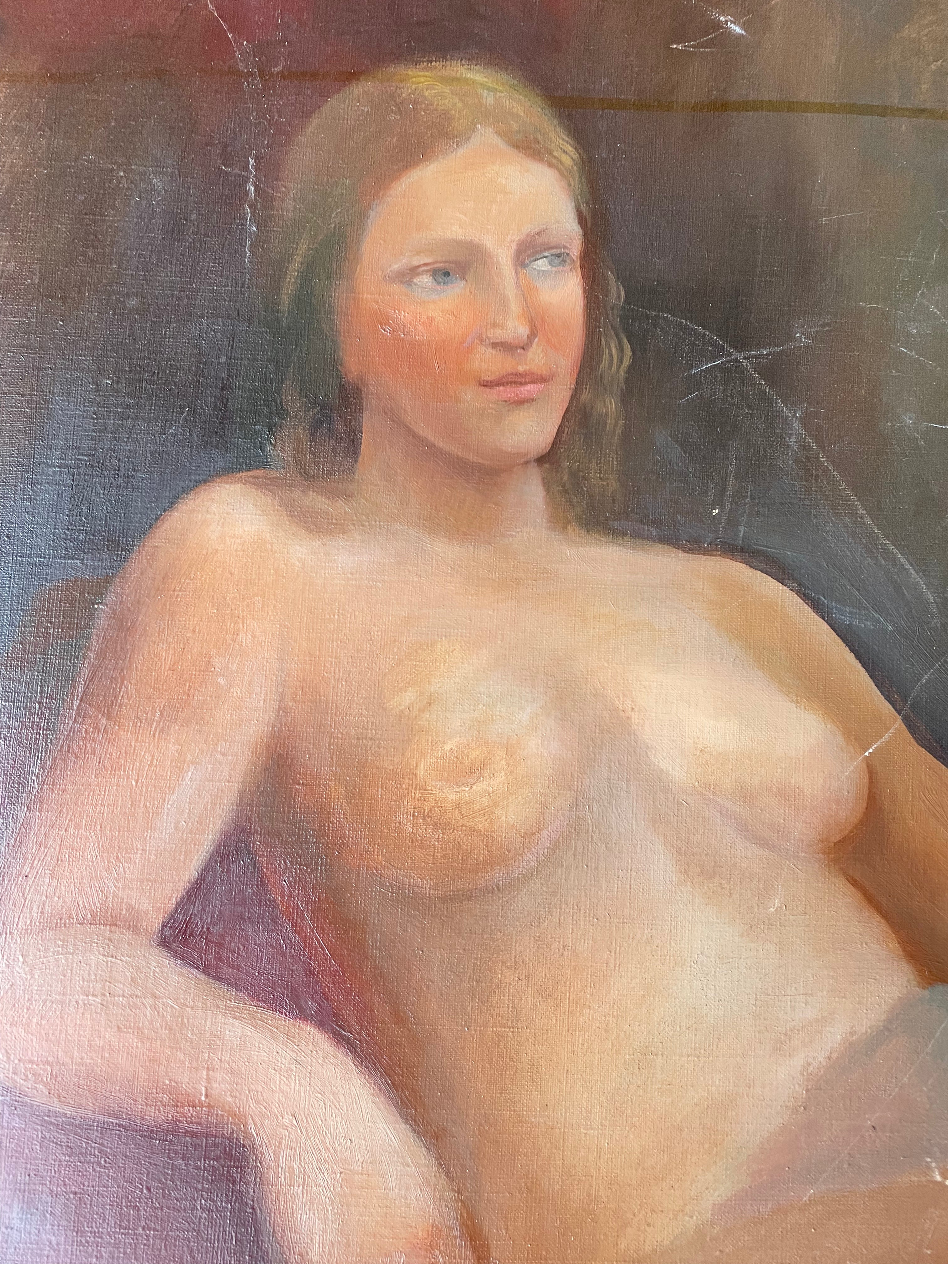 Renaissance Style Portrait  - Large Oil on Canvas