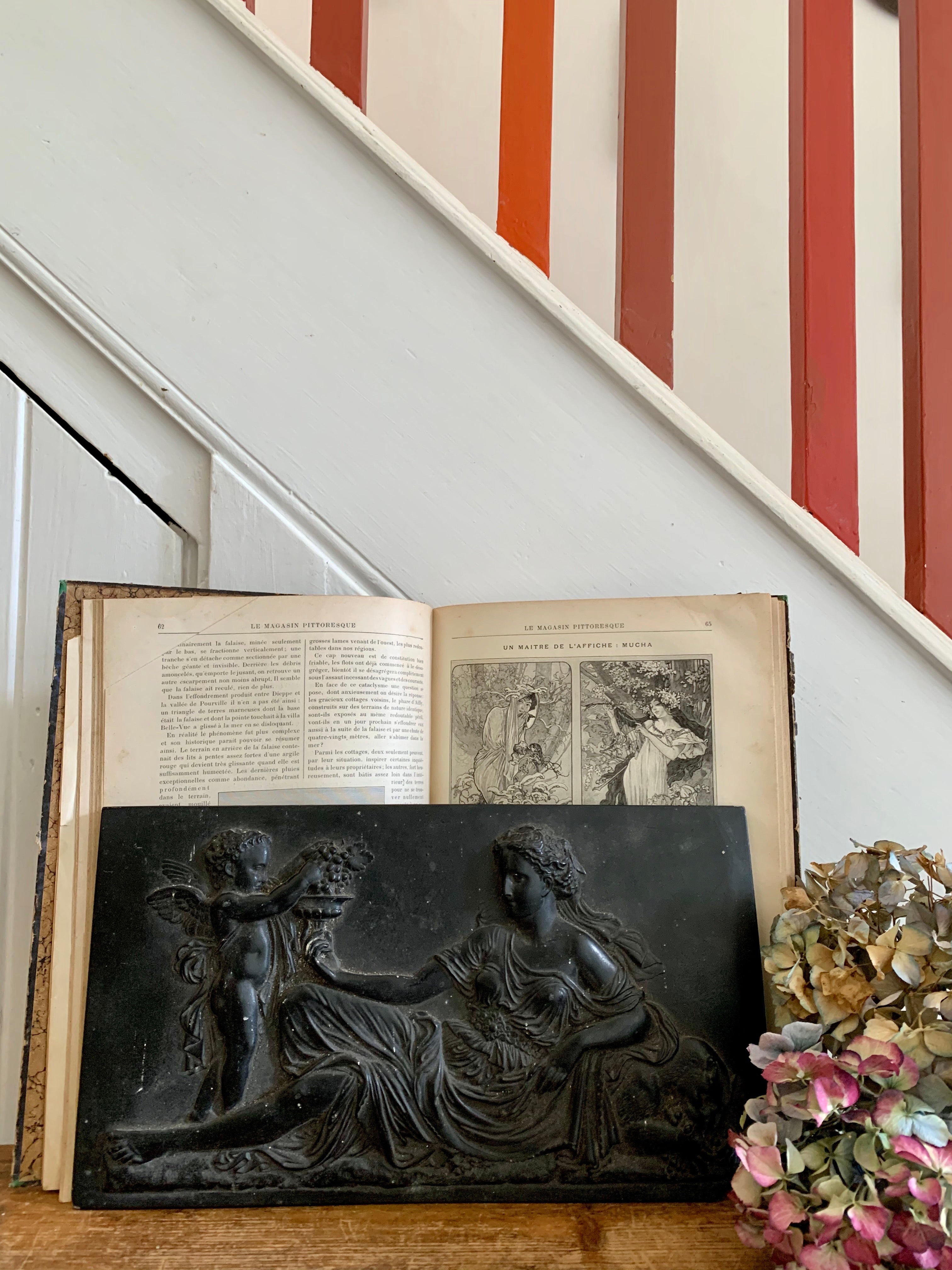Vintage Basalt Plaster Relief
