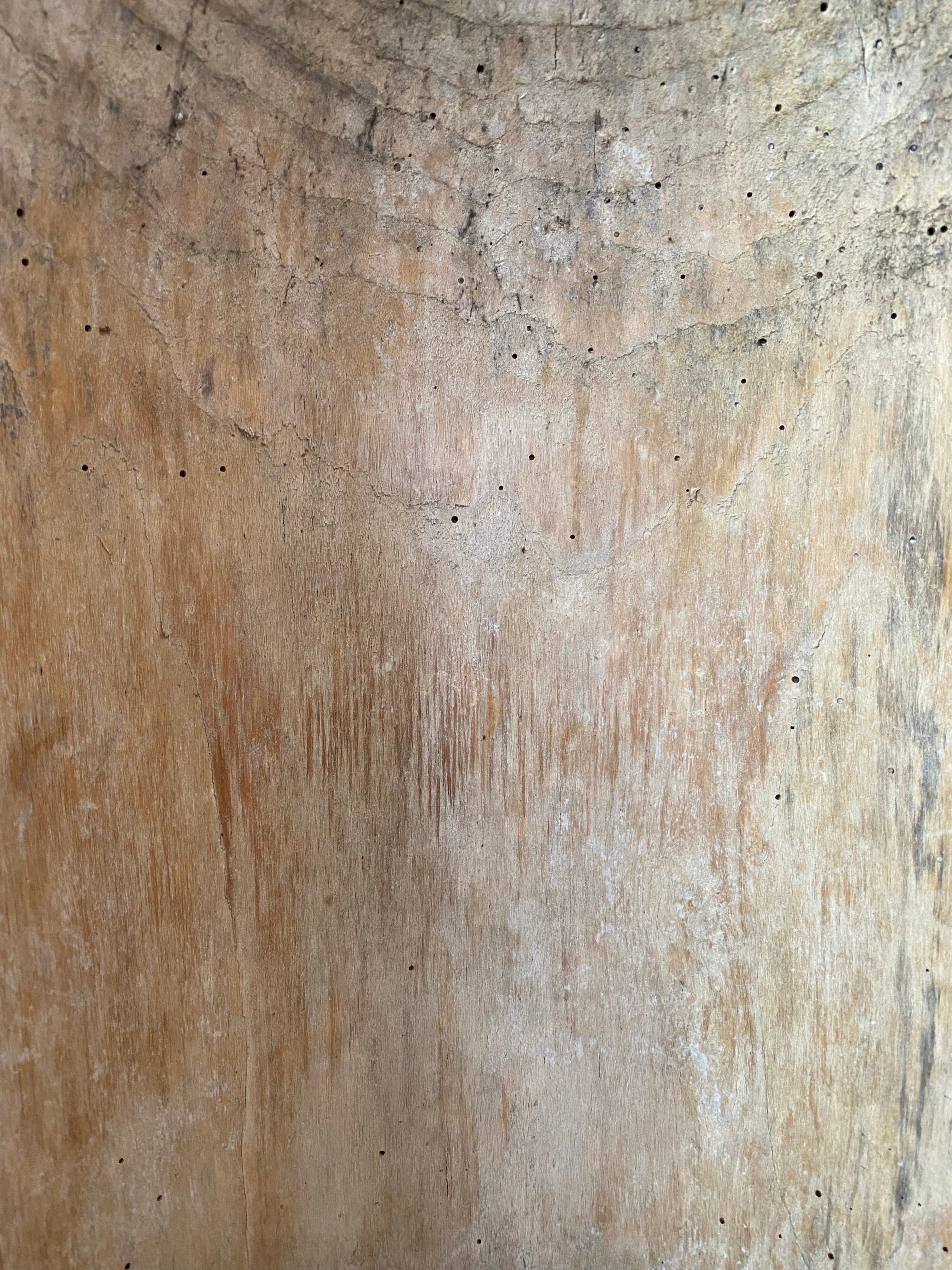 Large Rustic Wooden Dough Bowl