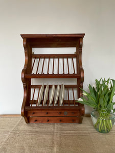 Vintage penny pine plate rack