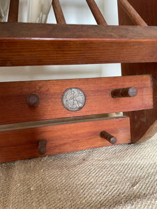 Vintage penny pine plate rack