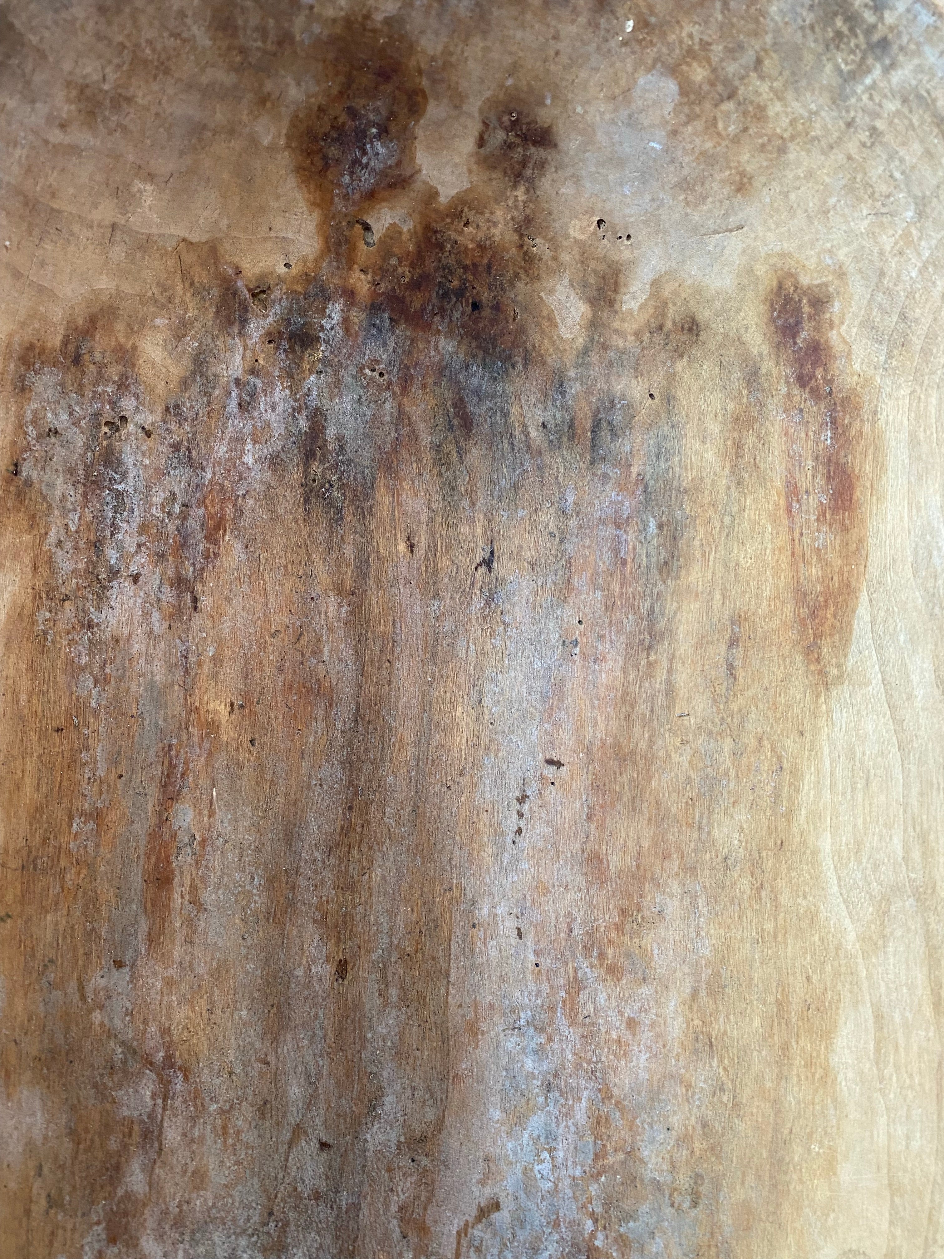 Large Rustic Wooden Dough Bowl