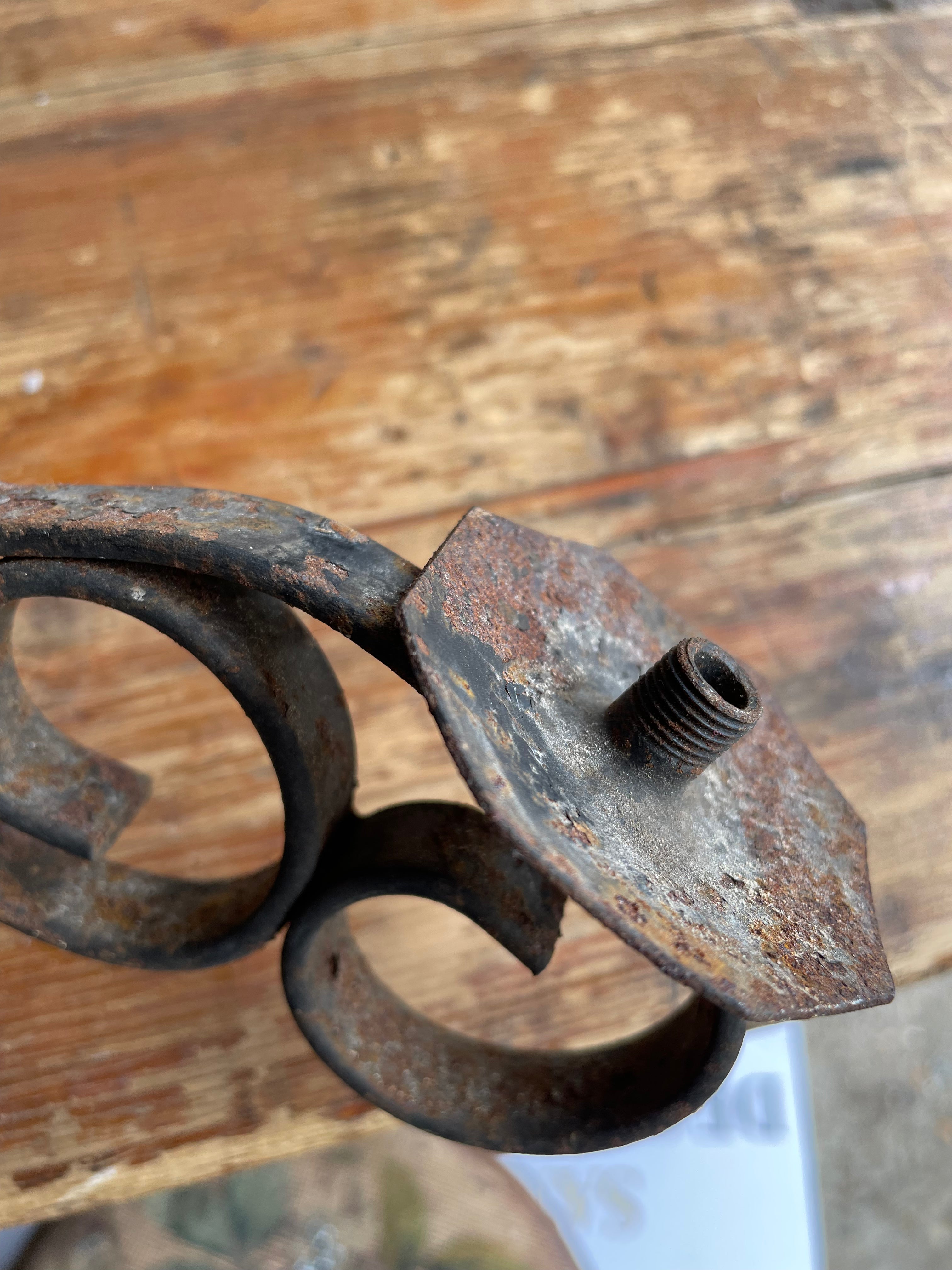 Belgian Wrought Iron Hanging Candelabra