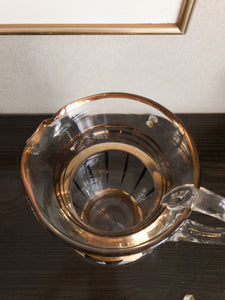 Midcentury Glass and Gold Jug