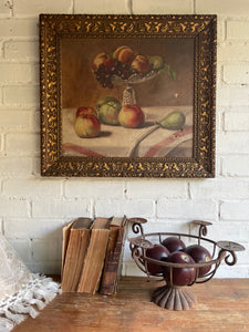 Still Life:  Antique Oil on Canvas