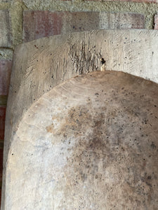 Large Rustic Wooden Dough Bowl 1