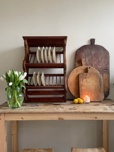 Vintage penny pine plate rack