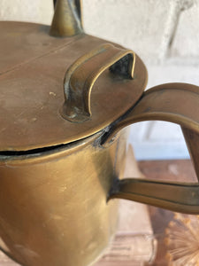 Small Antique Brass Watering Can/Hot Water Carrier