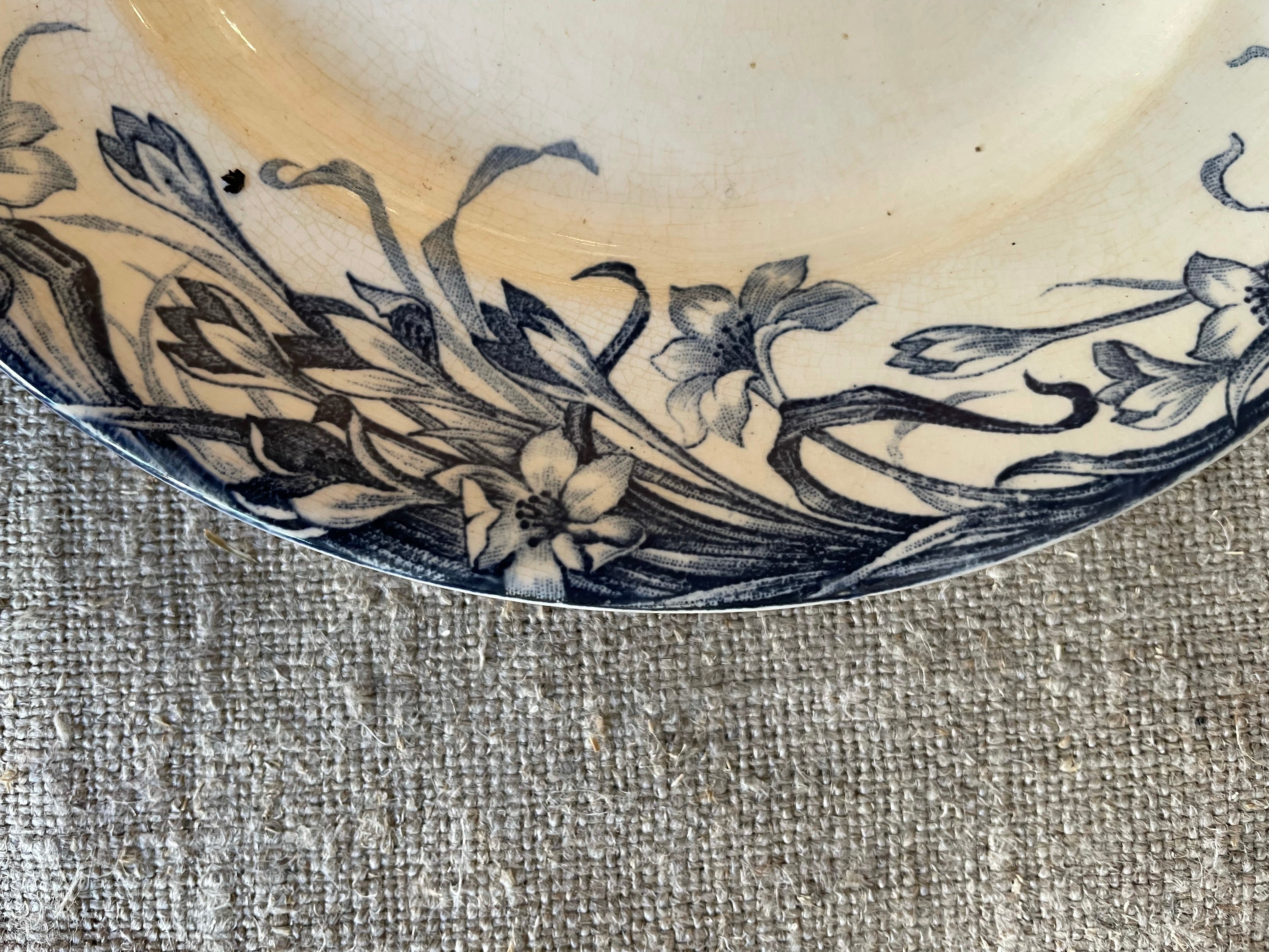 Antique French “Longwy” Plate