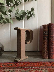 Rustic Stand-Alone Letter "P"