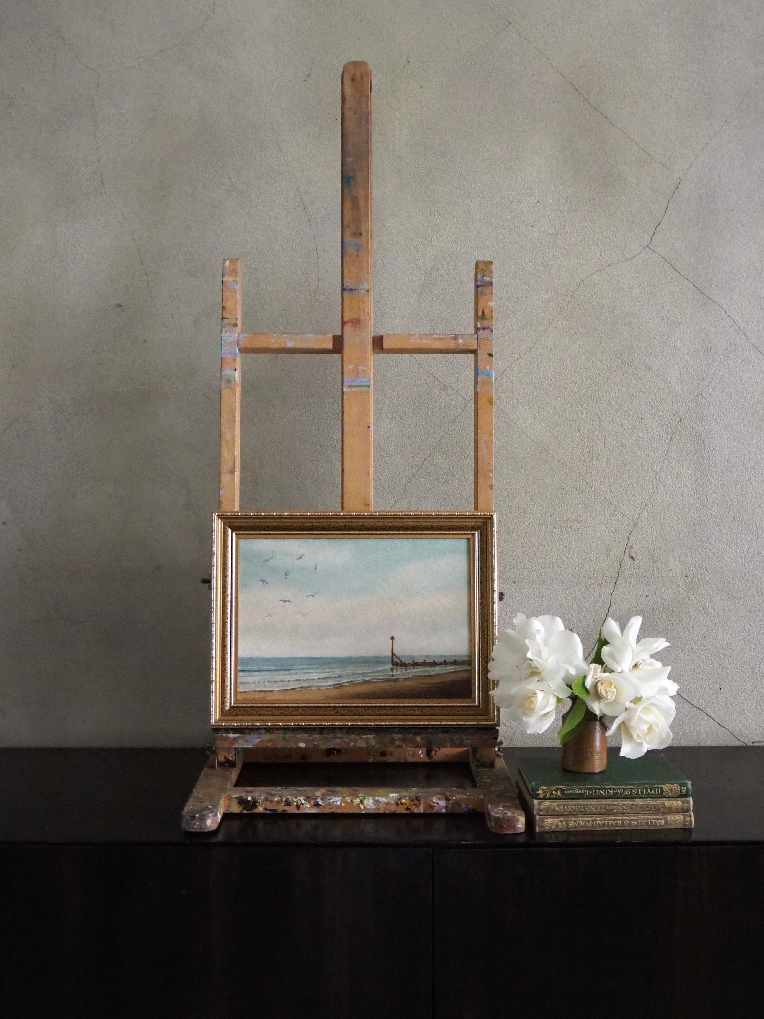 Evening Glow: Small Midcentury Oil on Board