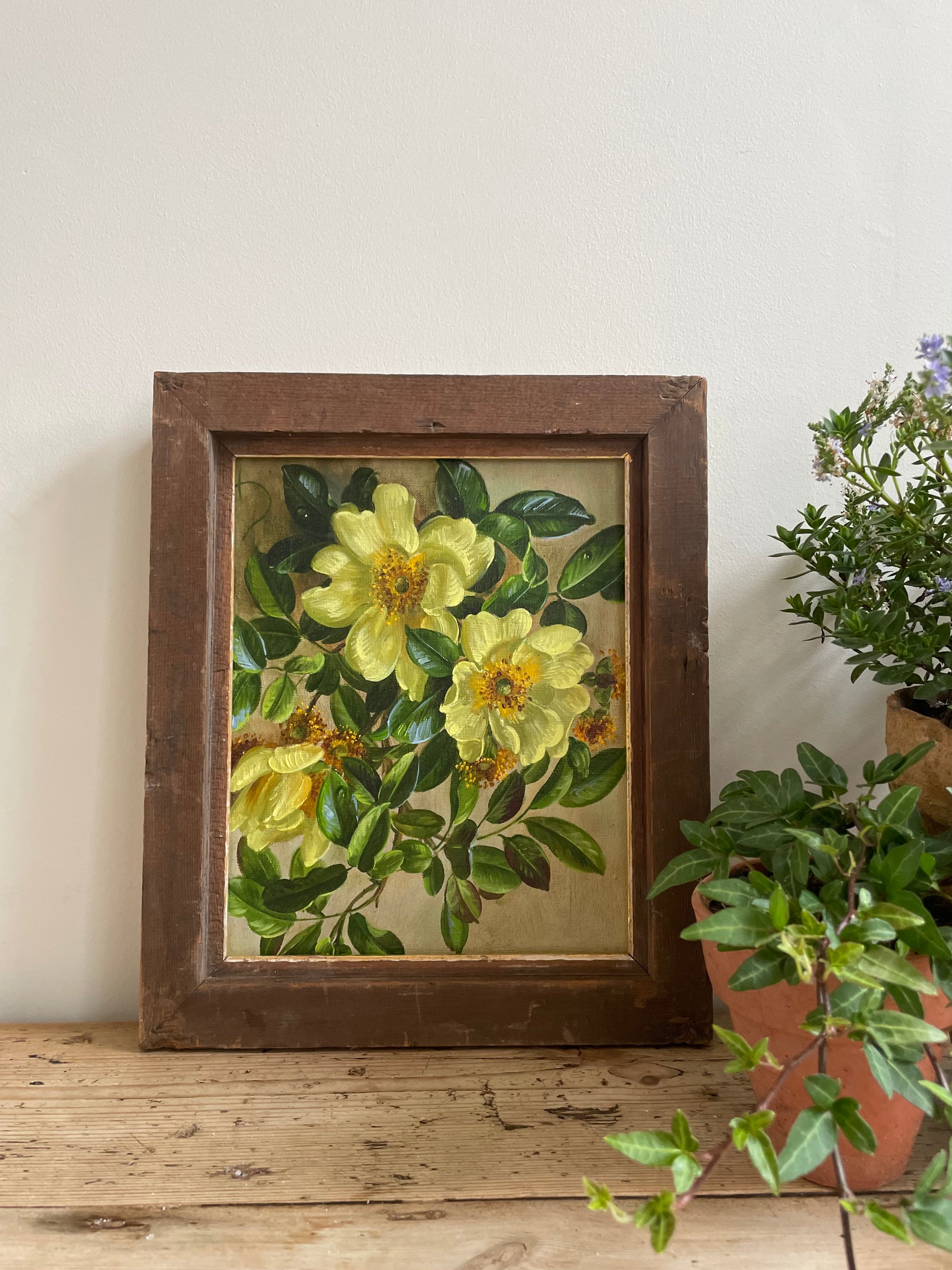 Small Floral Still Life: Oil on Canvas