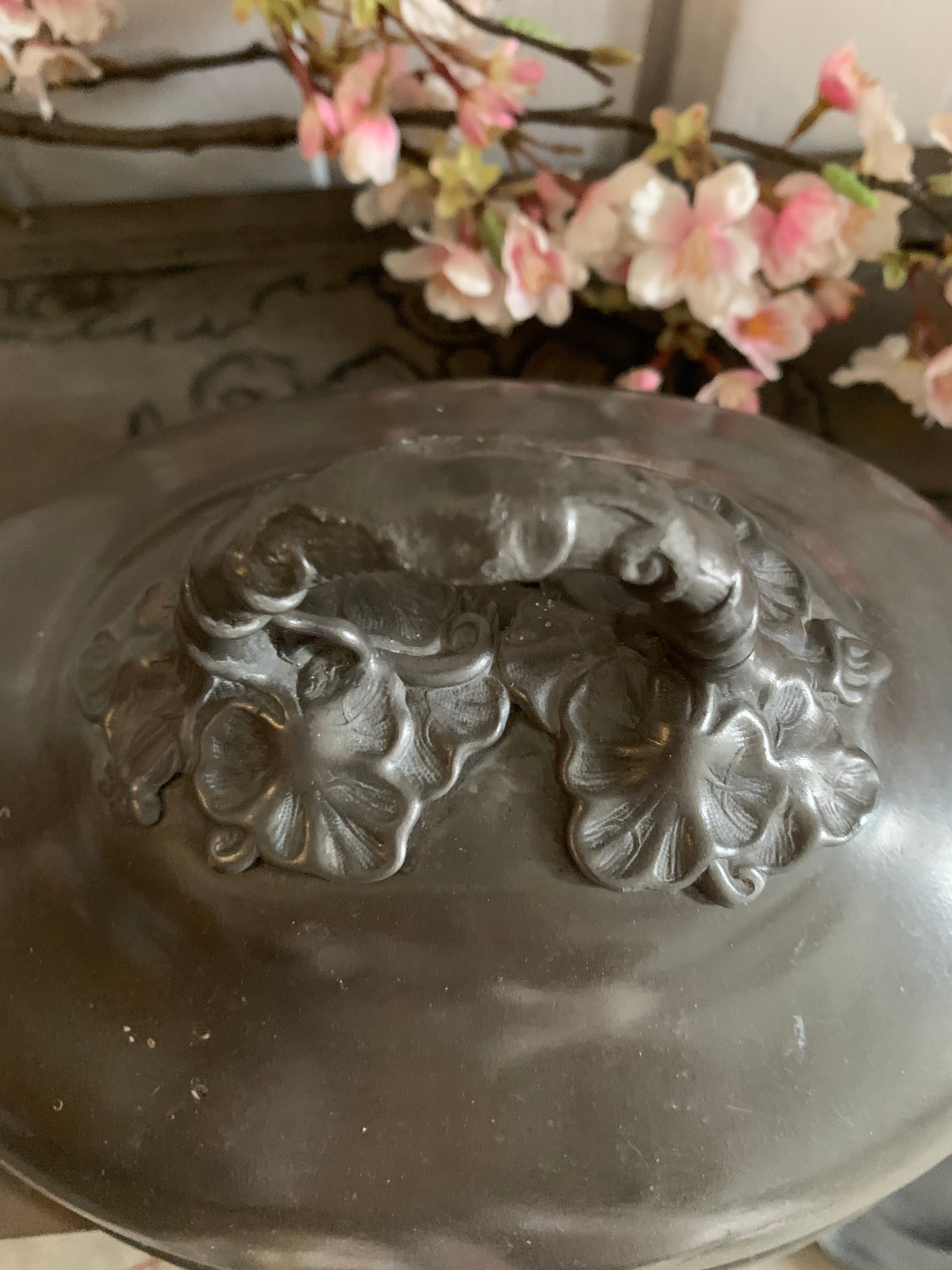 James Dixon & Sons Antique Pewter Food Dome