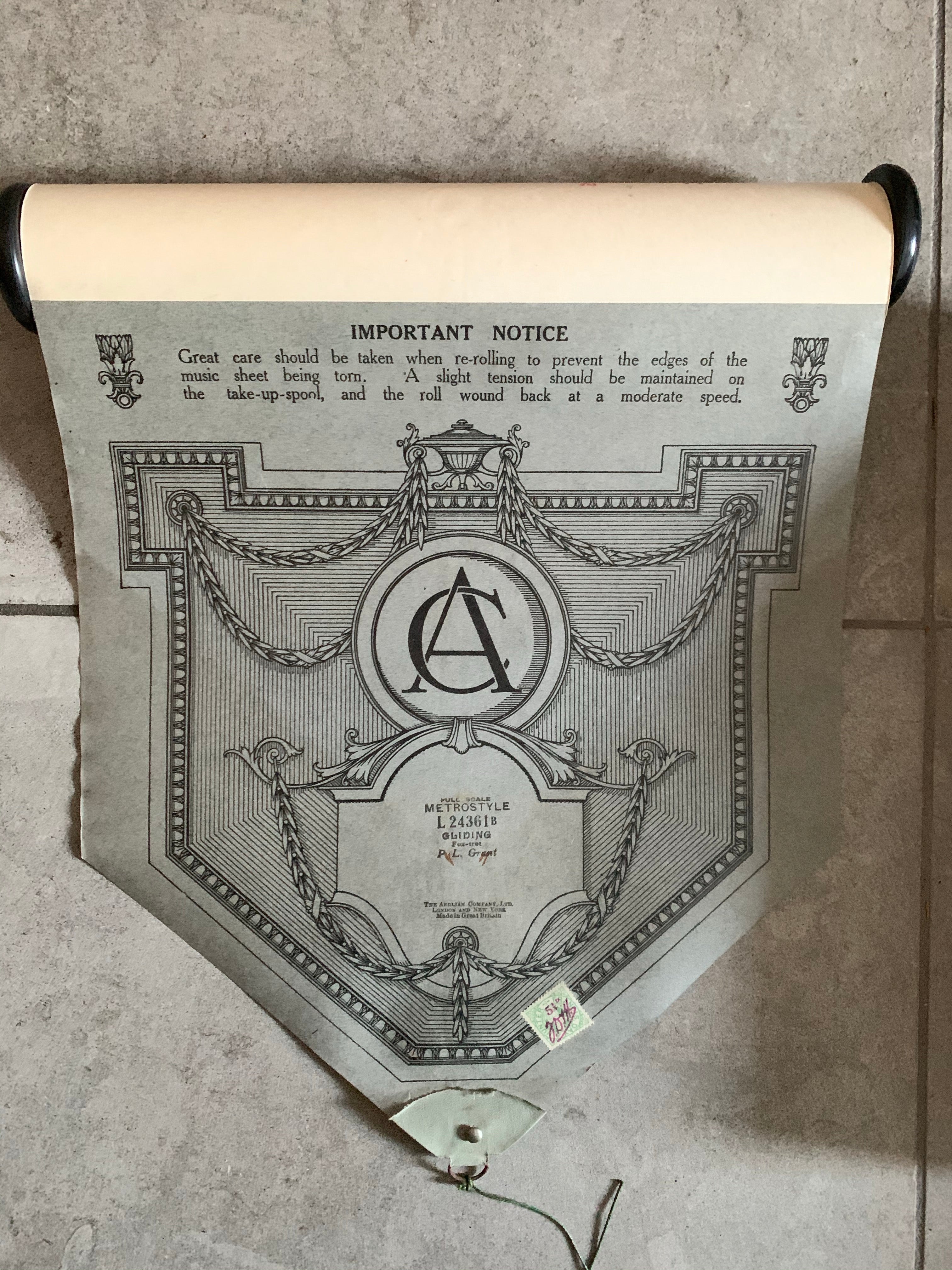 19th Century Pianola Rolls