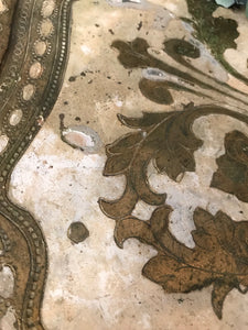 Large Cream Florentine Gilt Tray