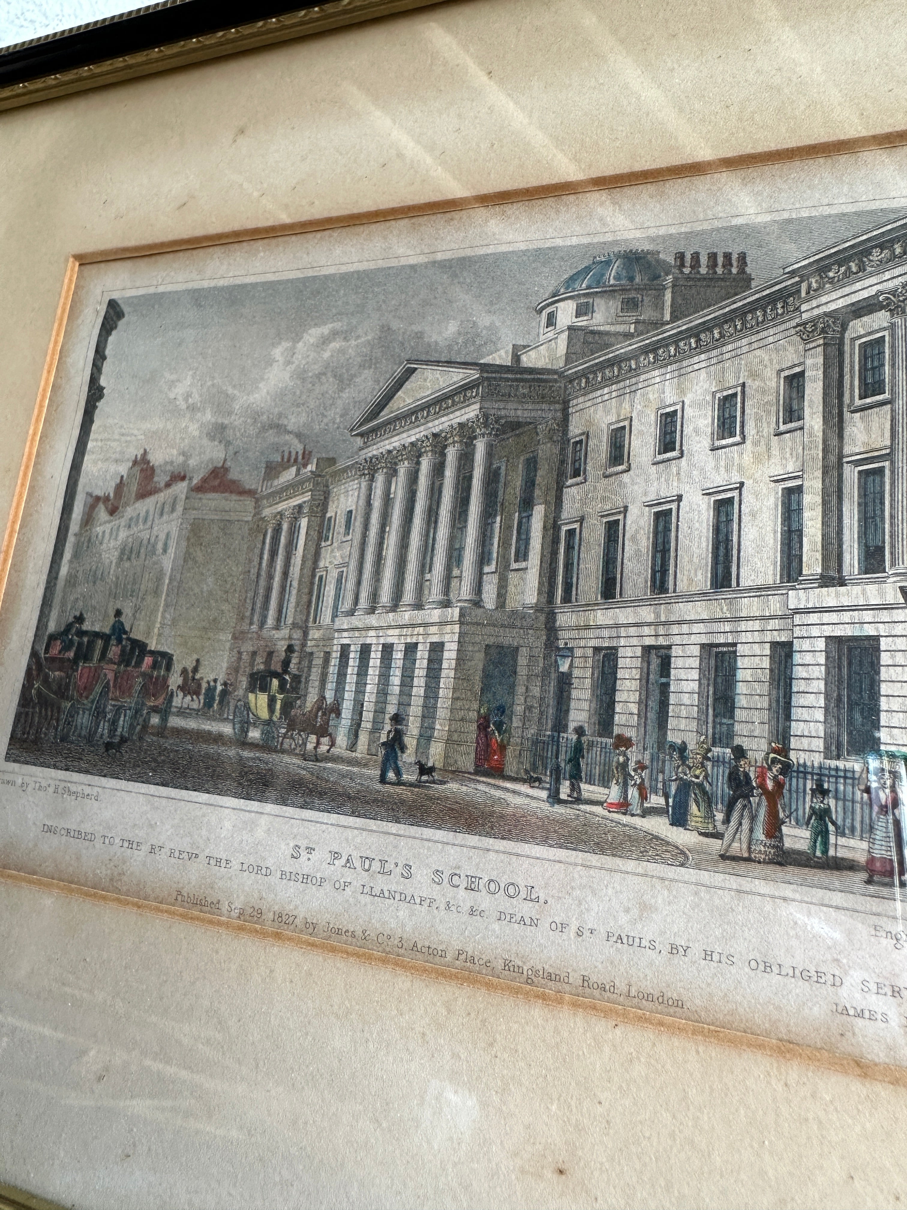 19th Century Framed Architectural Print of St Paul’s School