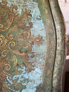 Large Green, Blue and Gold Florentine Tray