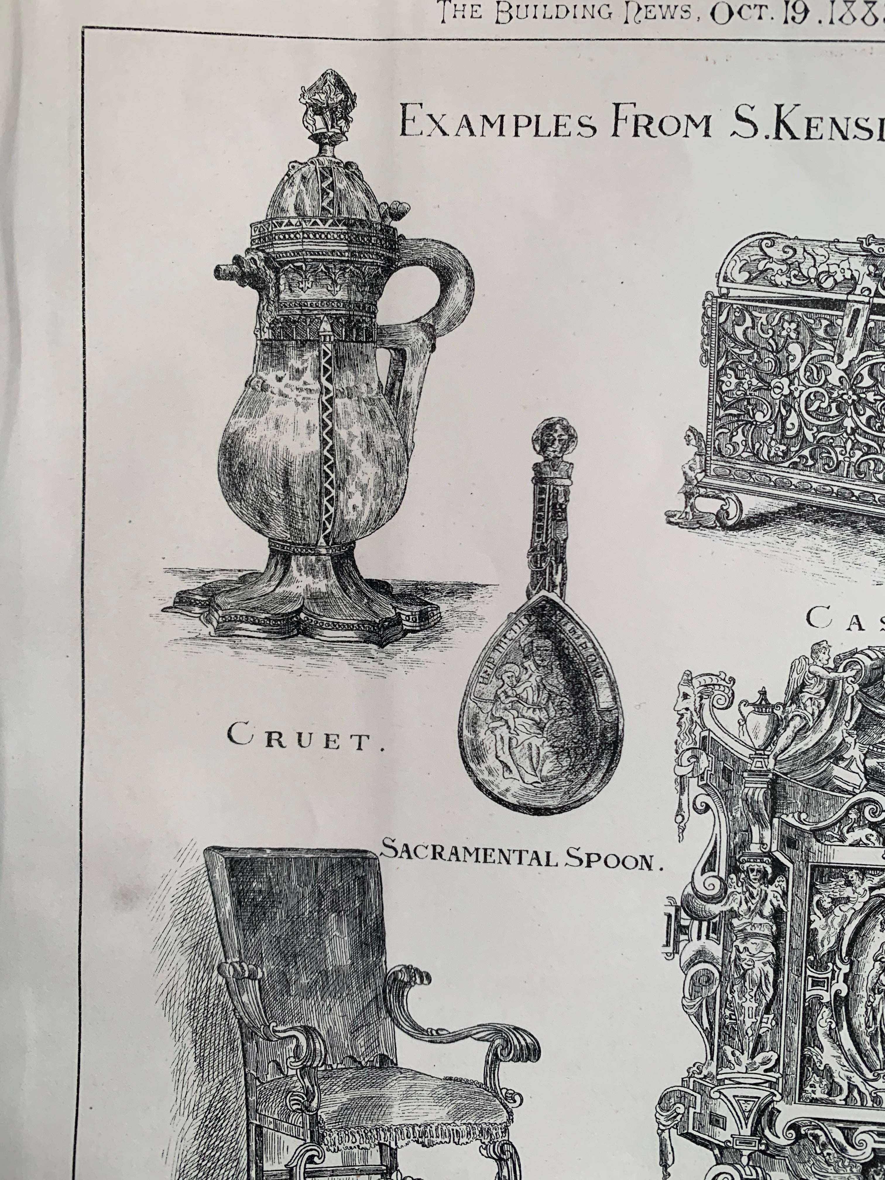 19th century bookplate of exhibits from the South Kensington Museum