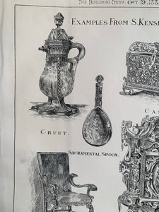 19th century bookplate of exhibits from the South Kensington Museum