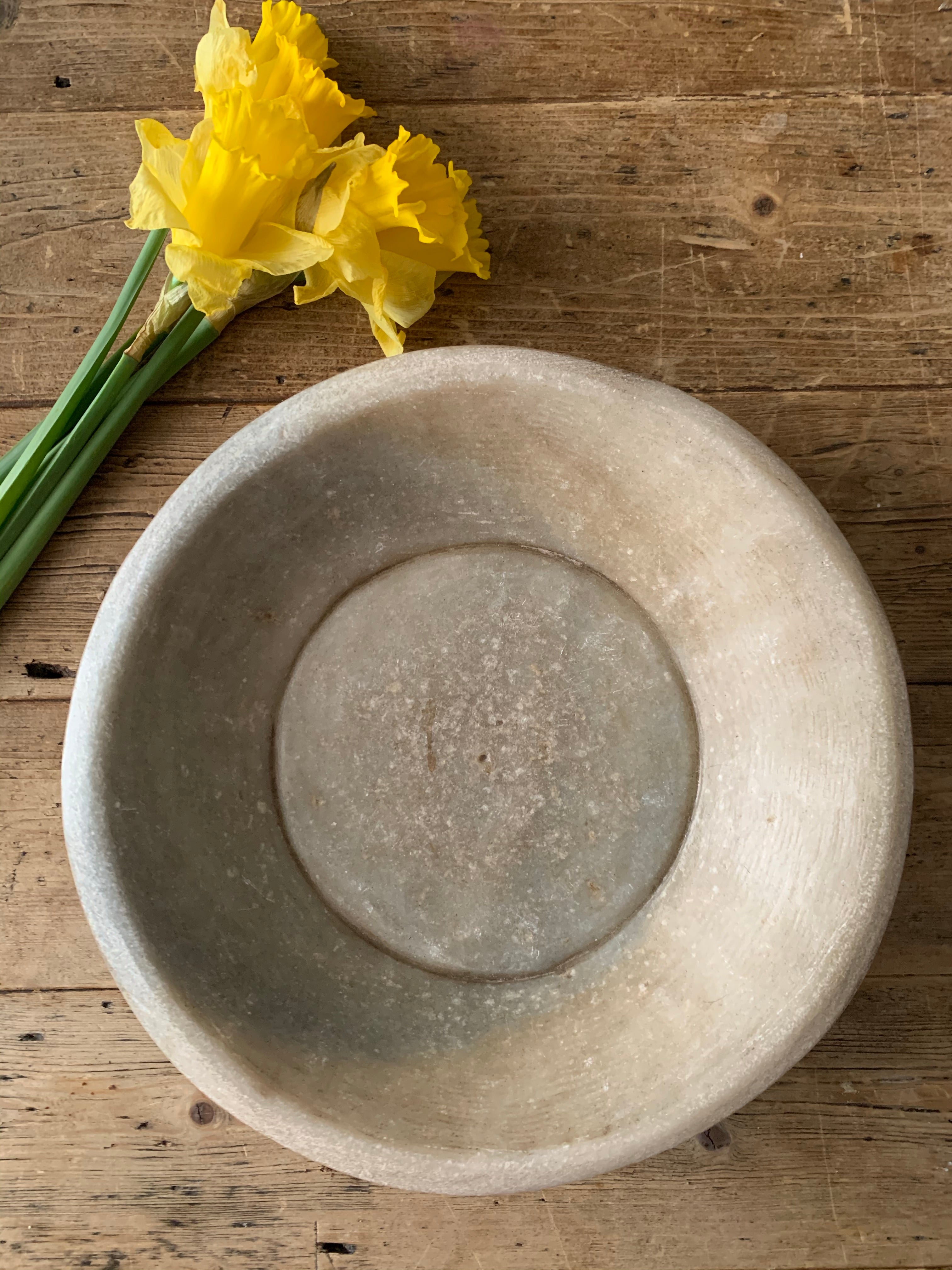 Antique Marble Stone Bowl 2
