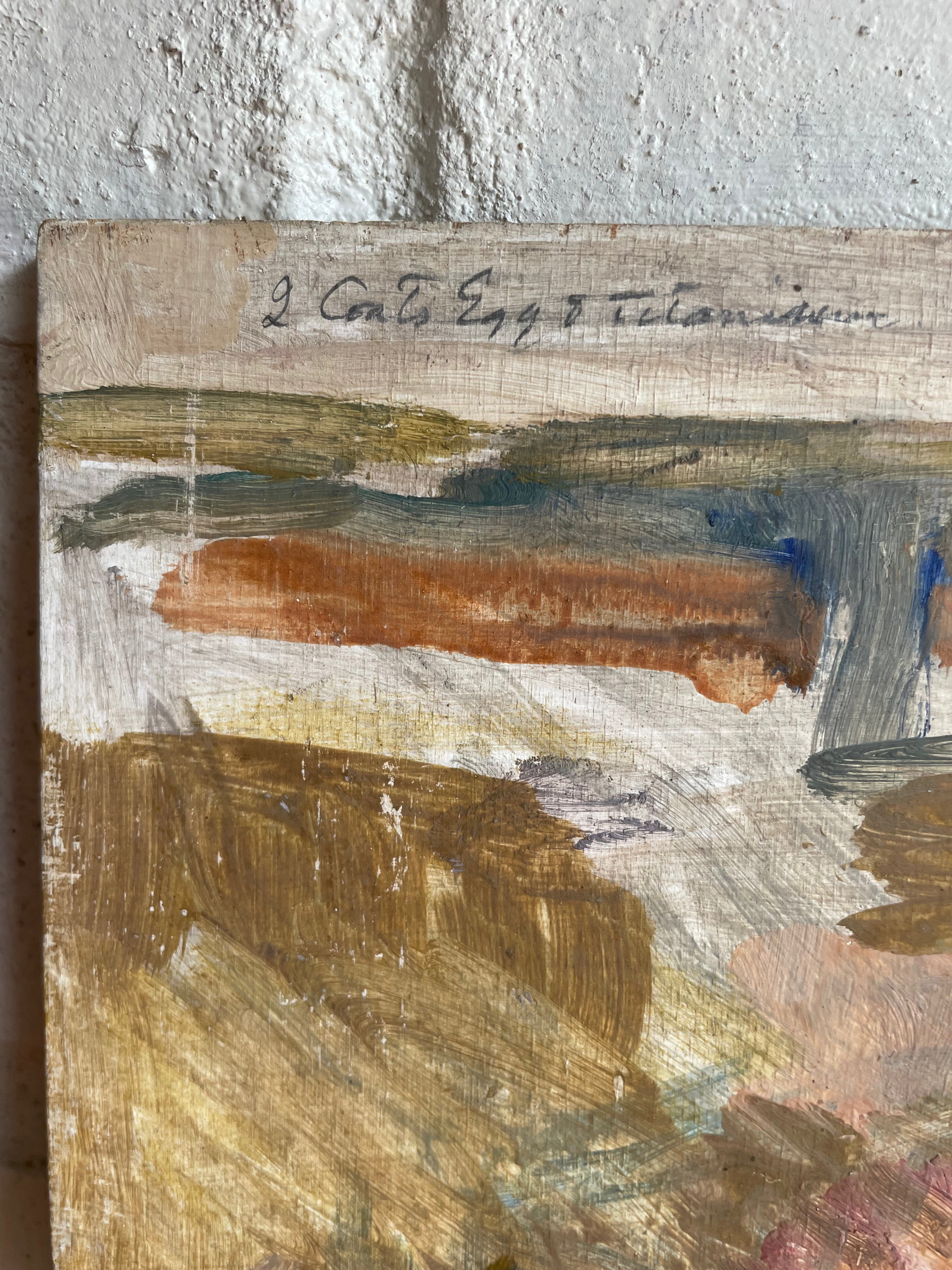 Abstract View of Hastings: Oil on Wood