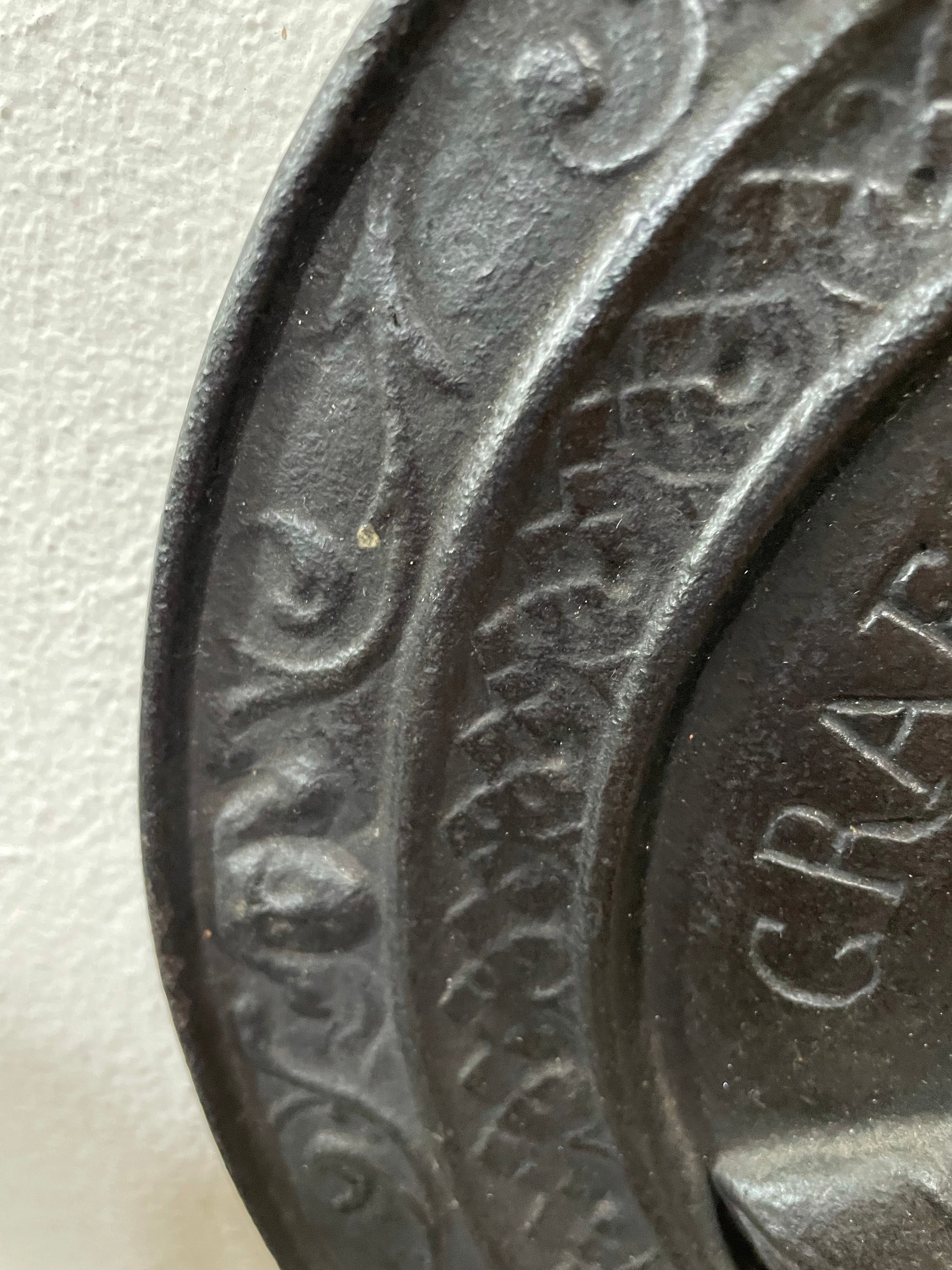 19th Century Cast Iron Plaque