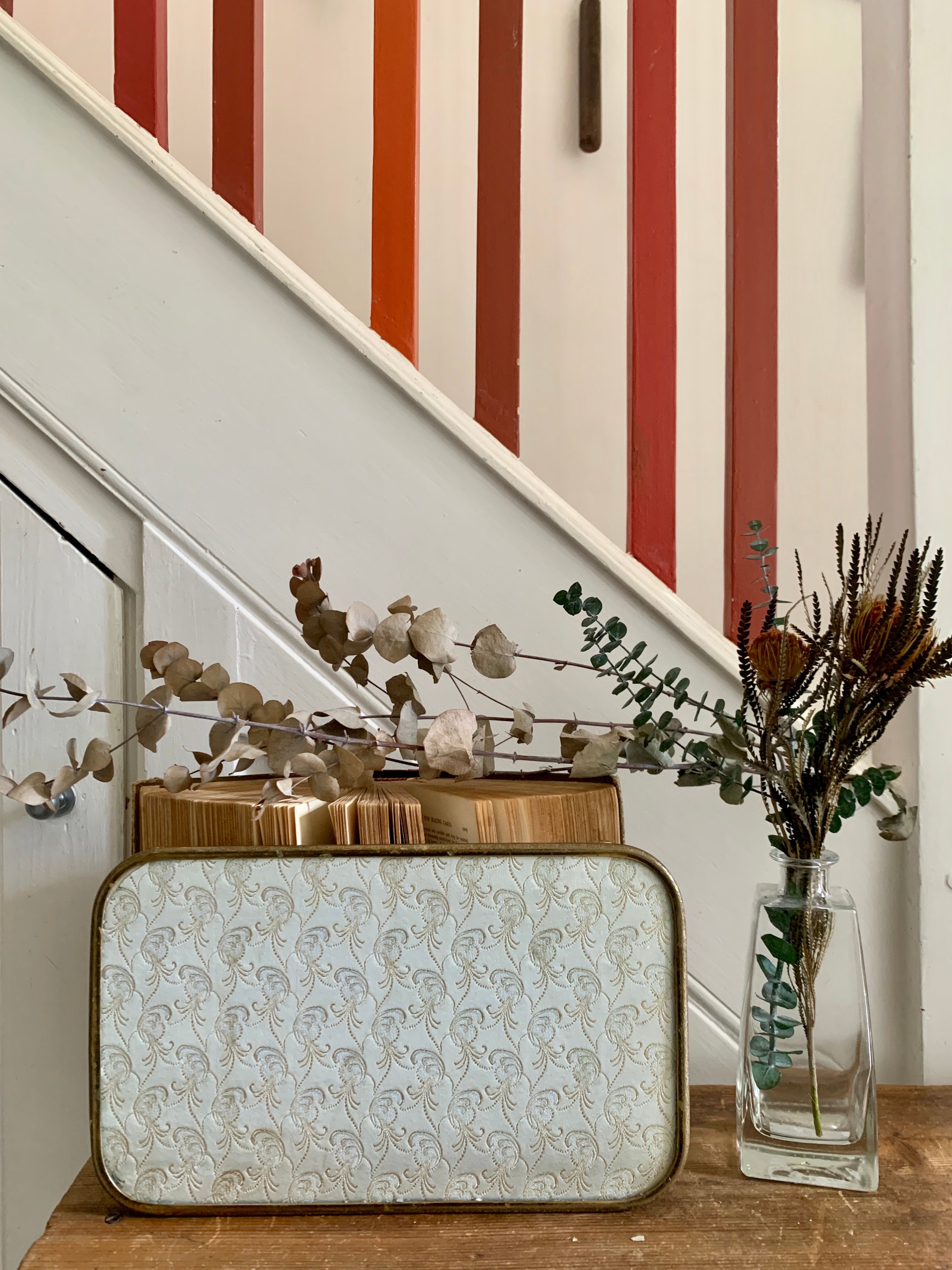 Lace and Gilded Metal Tray