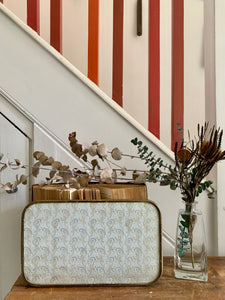 Lace and Gilded Metal Tray