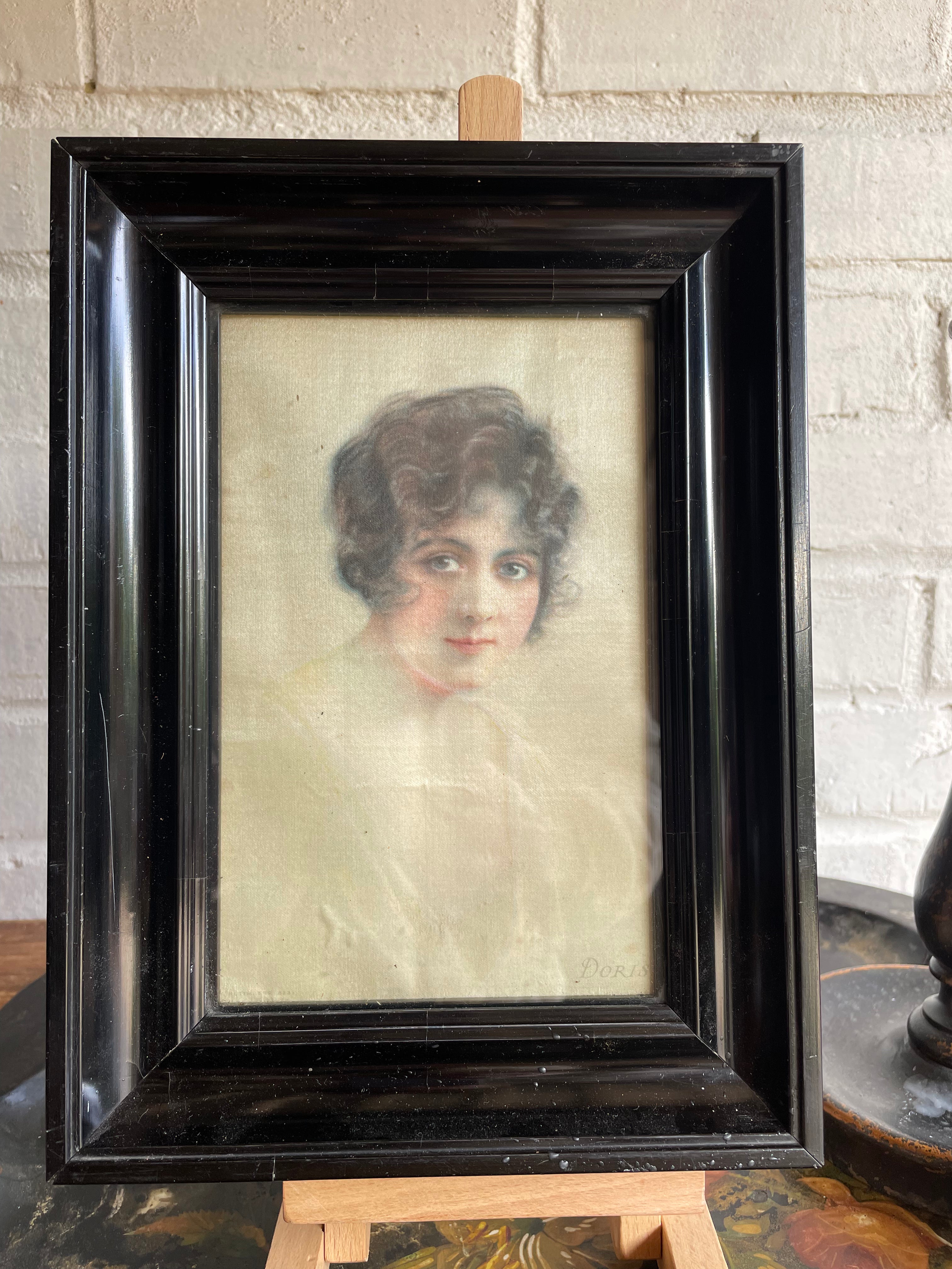 19th Century Portrait: Print on Silk