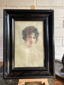 19th Century Portrait: Print on Silk