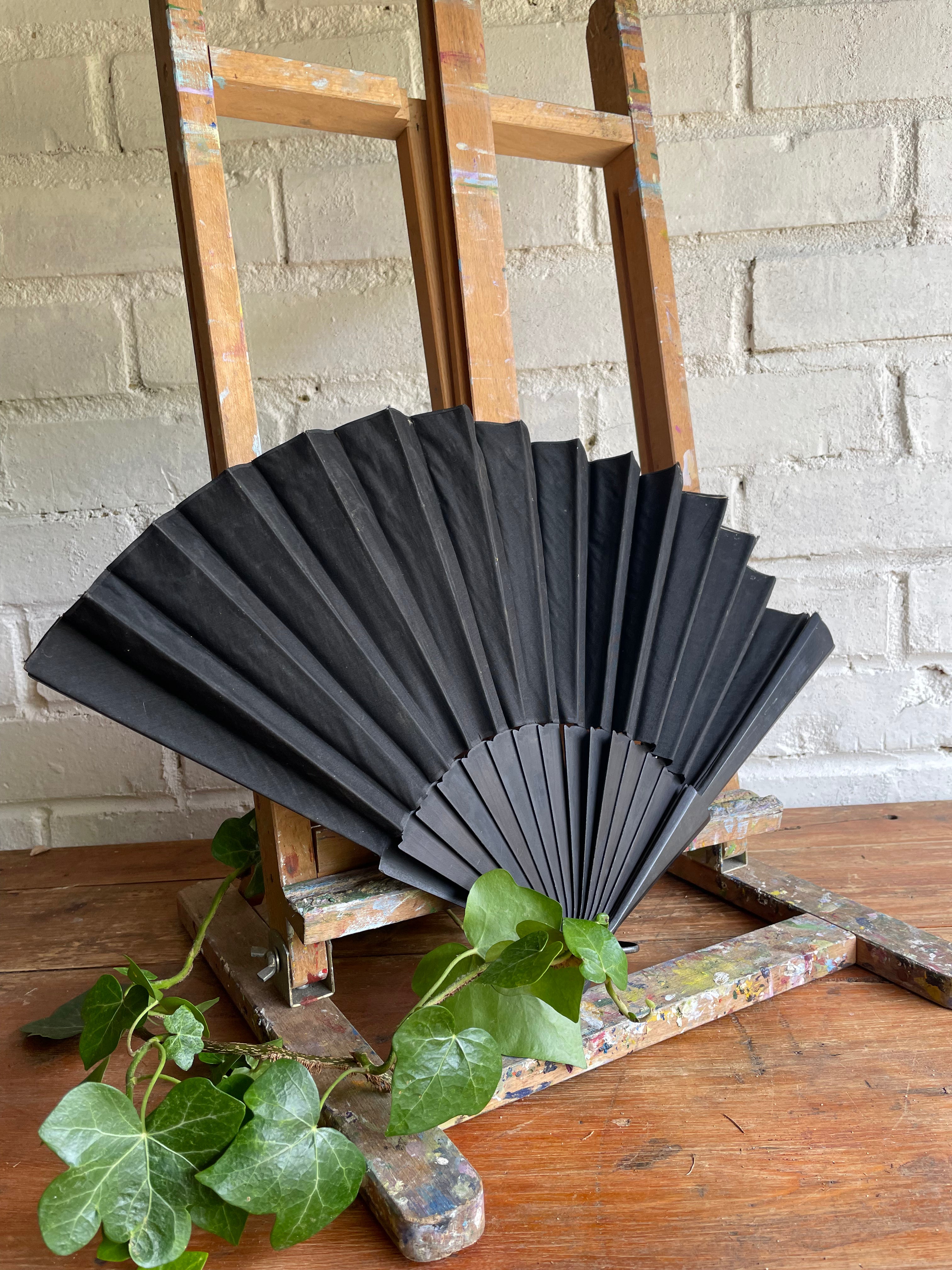 Antique Handpainted Silk Fan