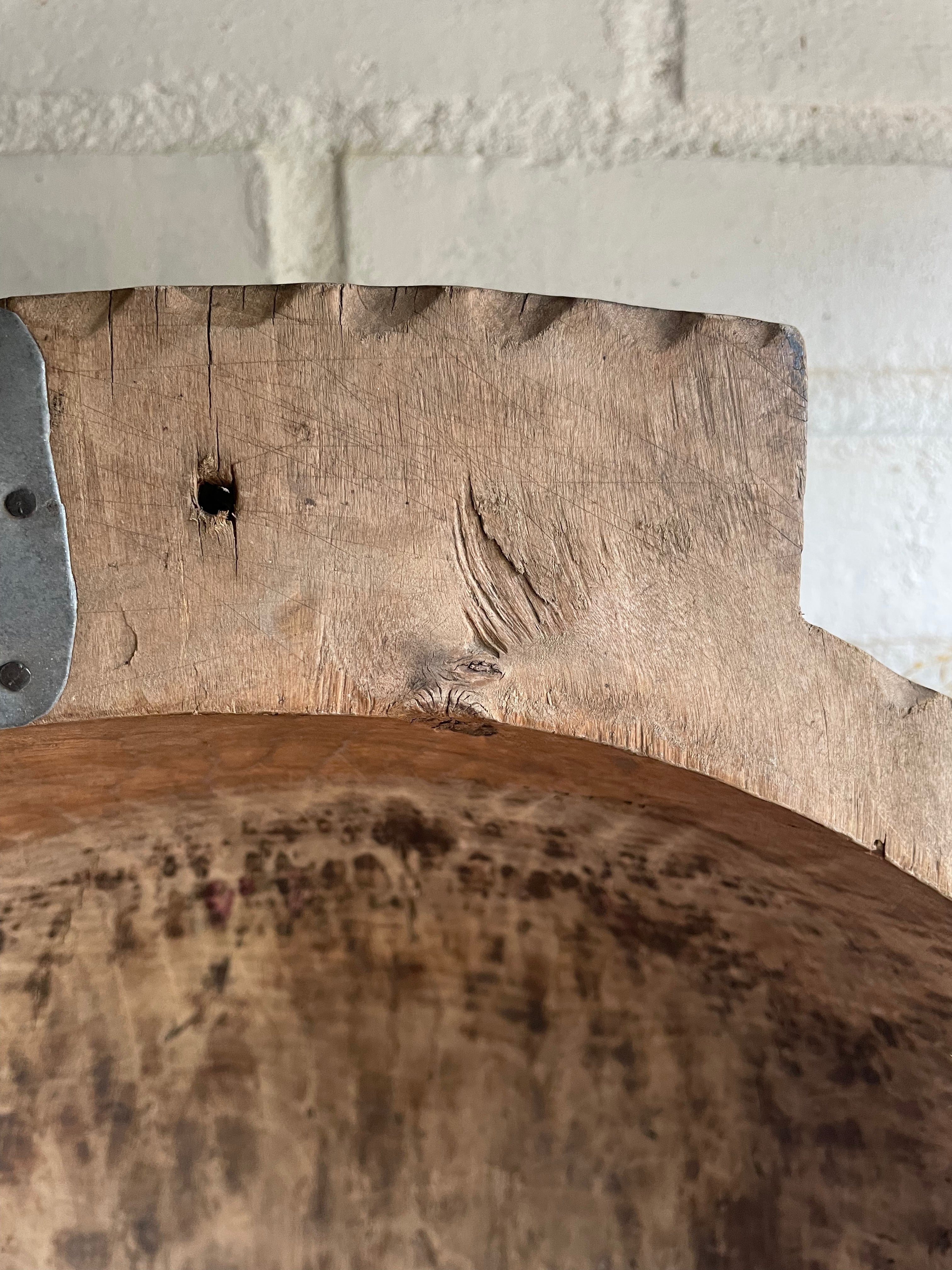 Large Wooden Dough Bowl