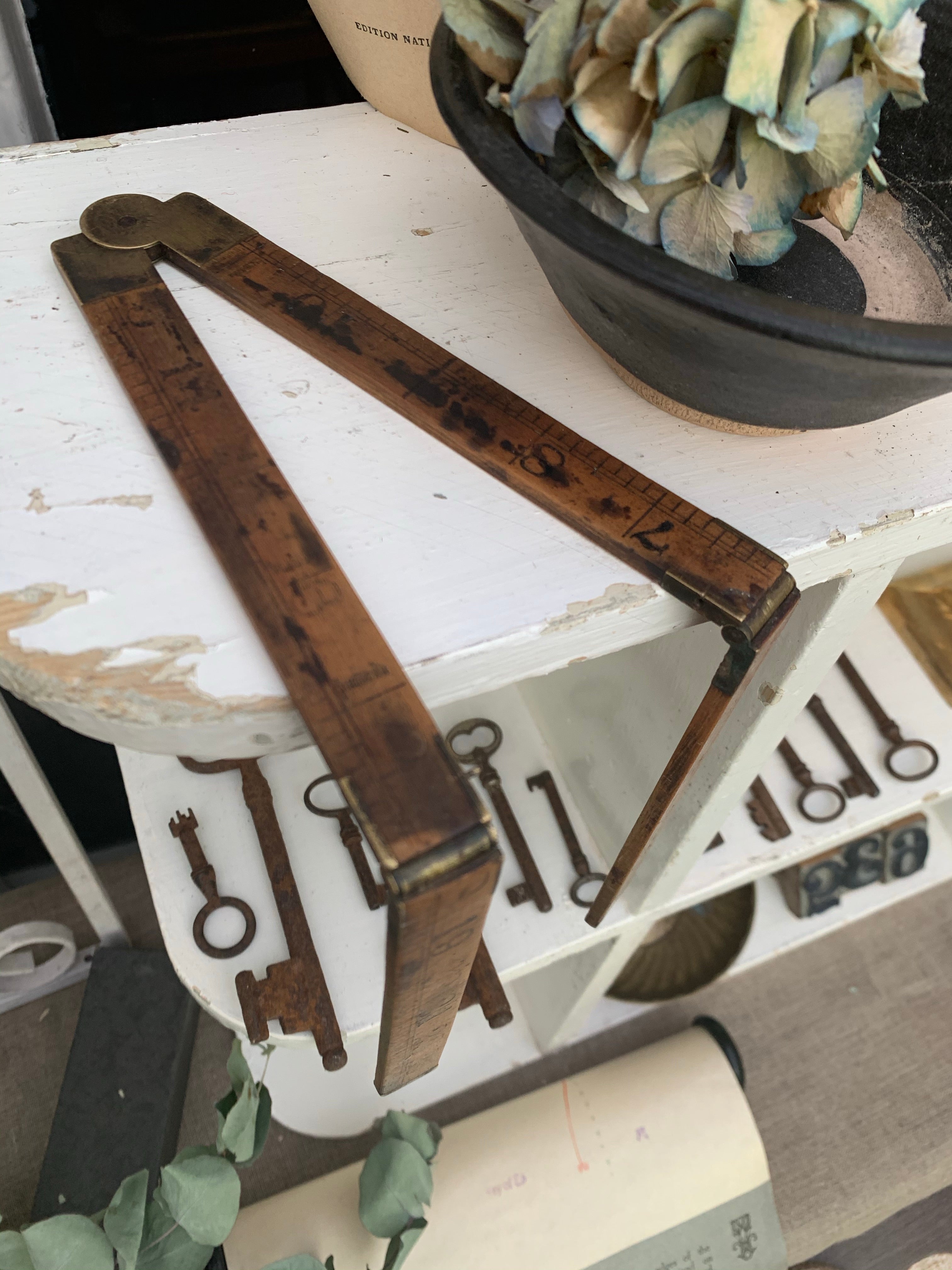 Vintage Folding Ruler