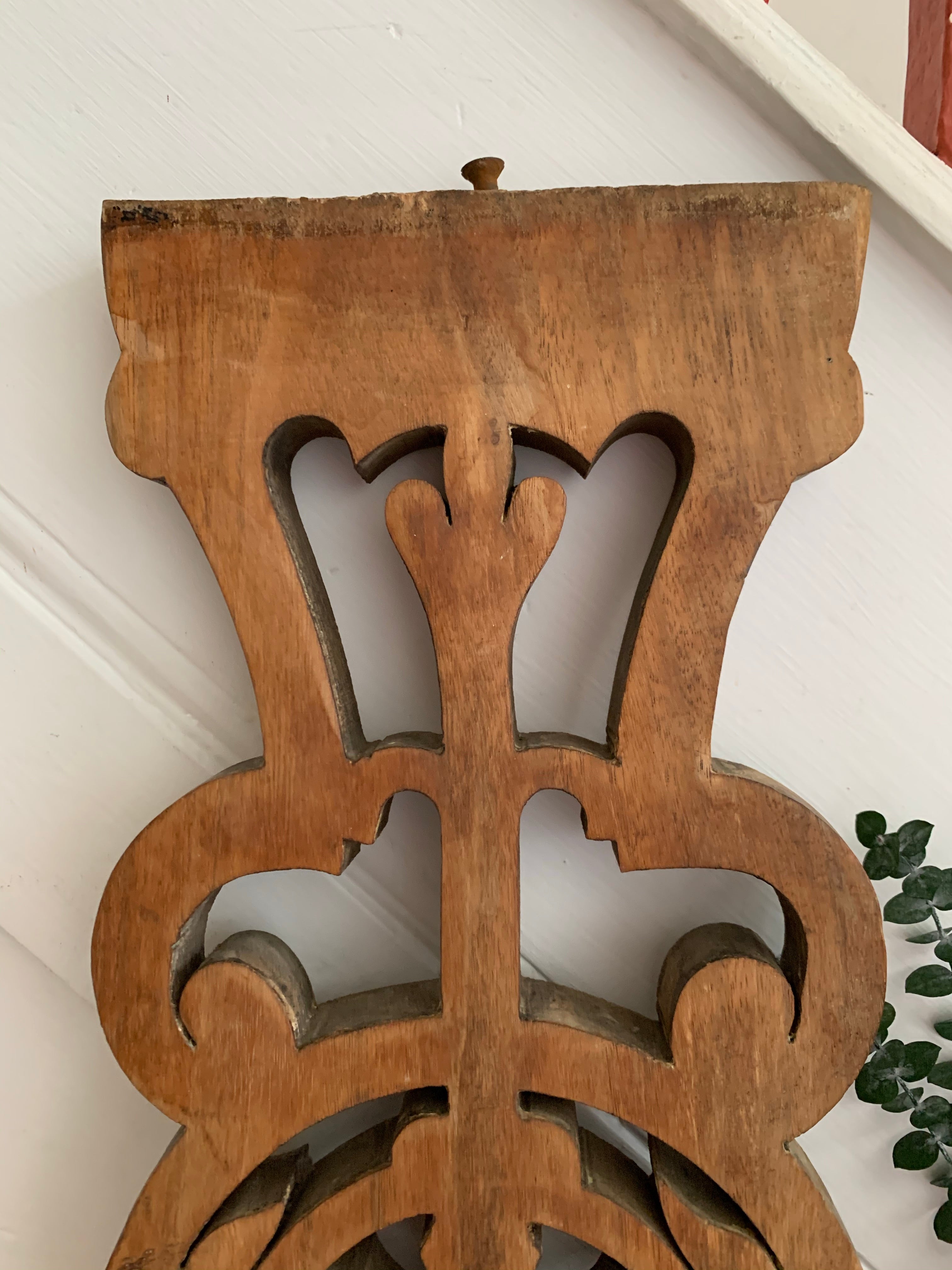 Hand-Carved Decorative Wood Panel