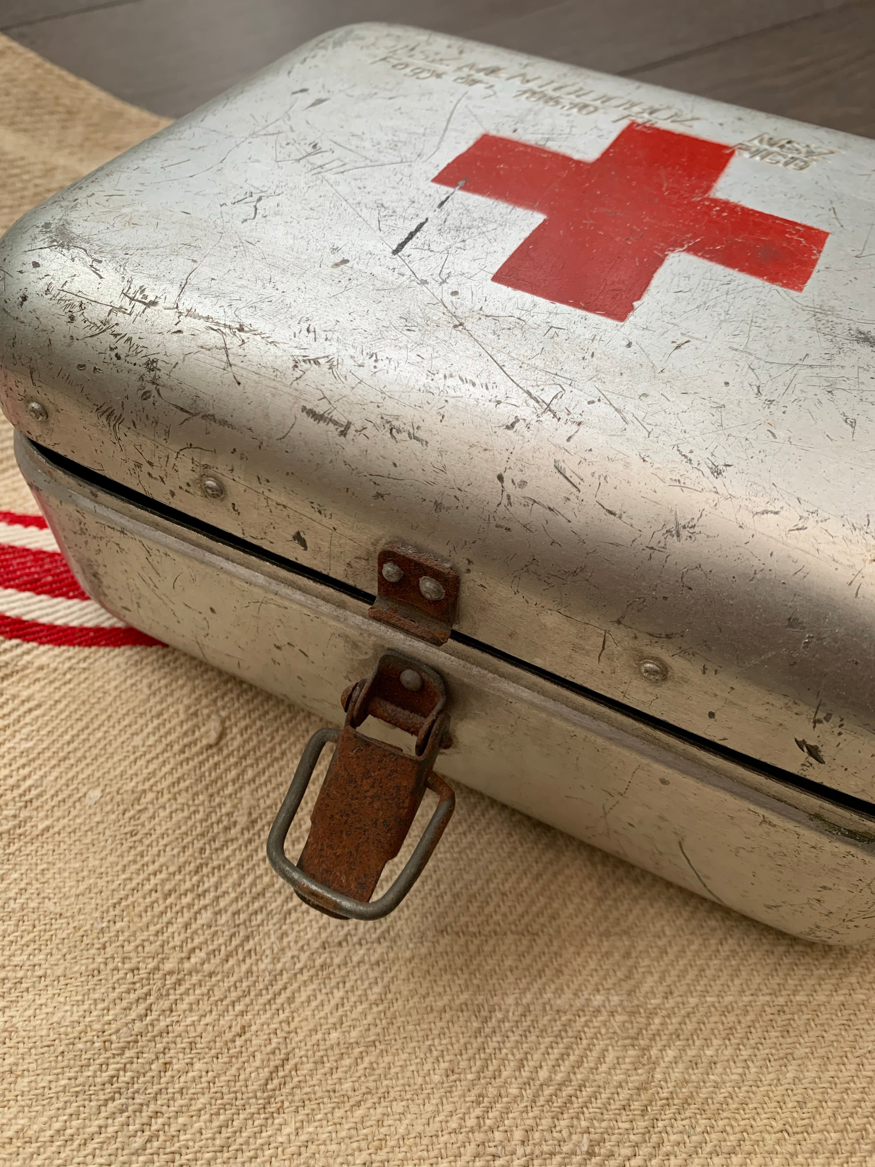 Vintage First Aid Tin Medicine Box