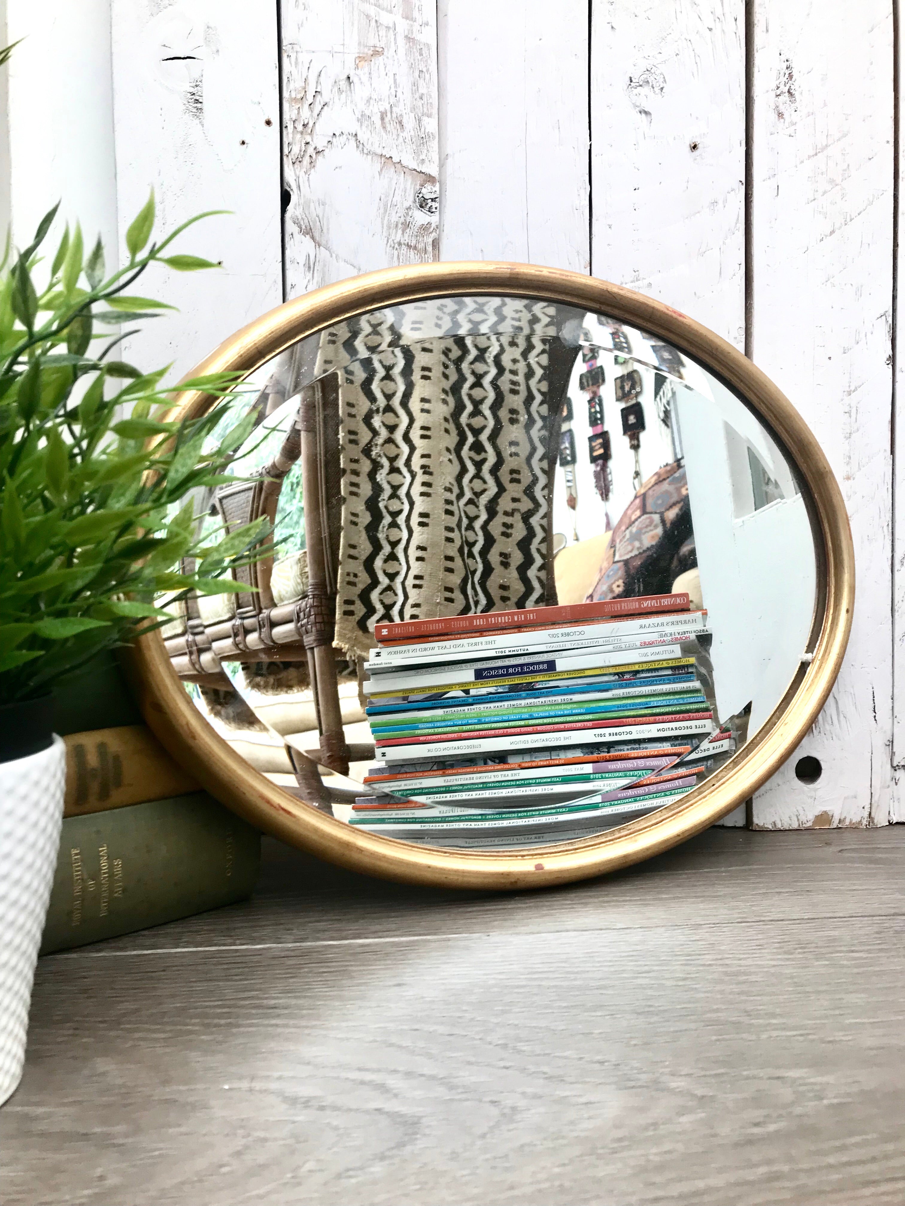Oval Gold Vintage Mirror