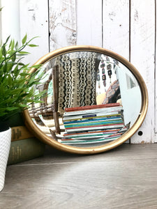 Oval Gold Vintage Mirror