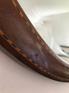 Antique Oval Mirror with inlay detail