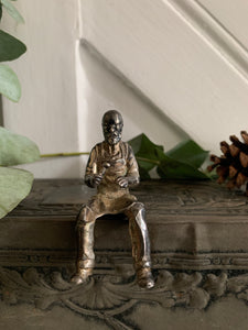 Little English Pewter Figurine -Shoemaker 