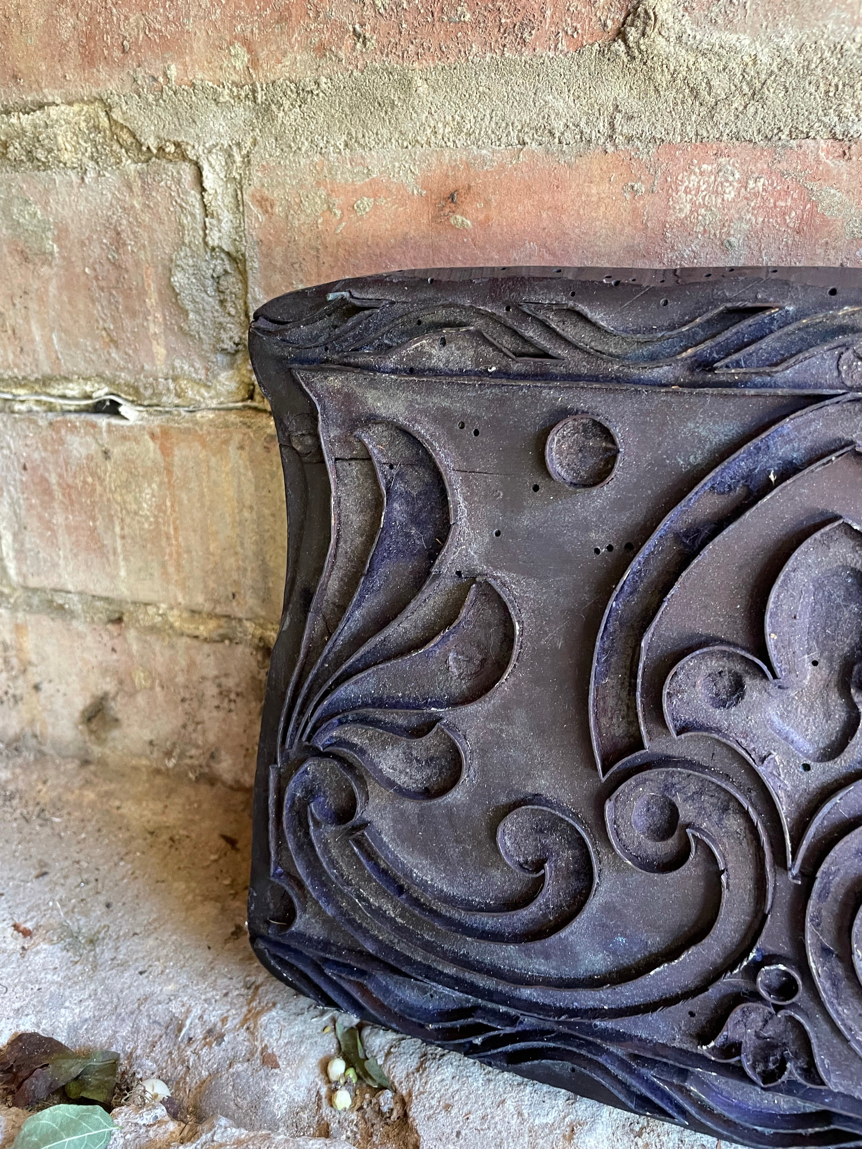 Large Antique Textile Printing Block