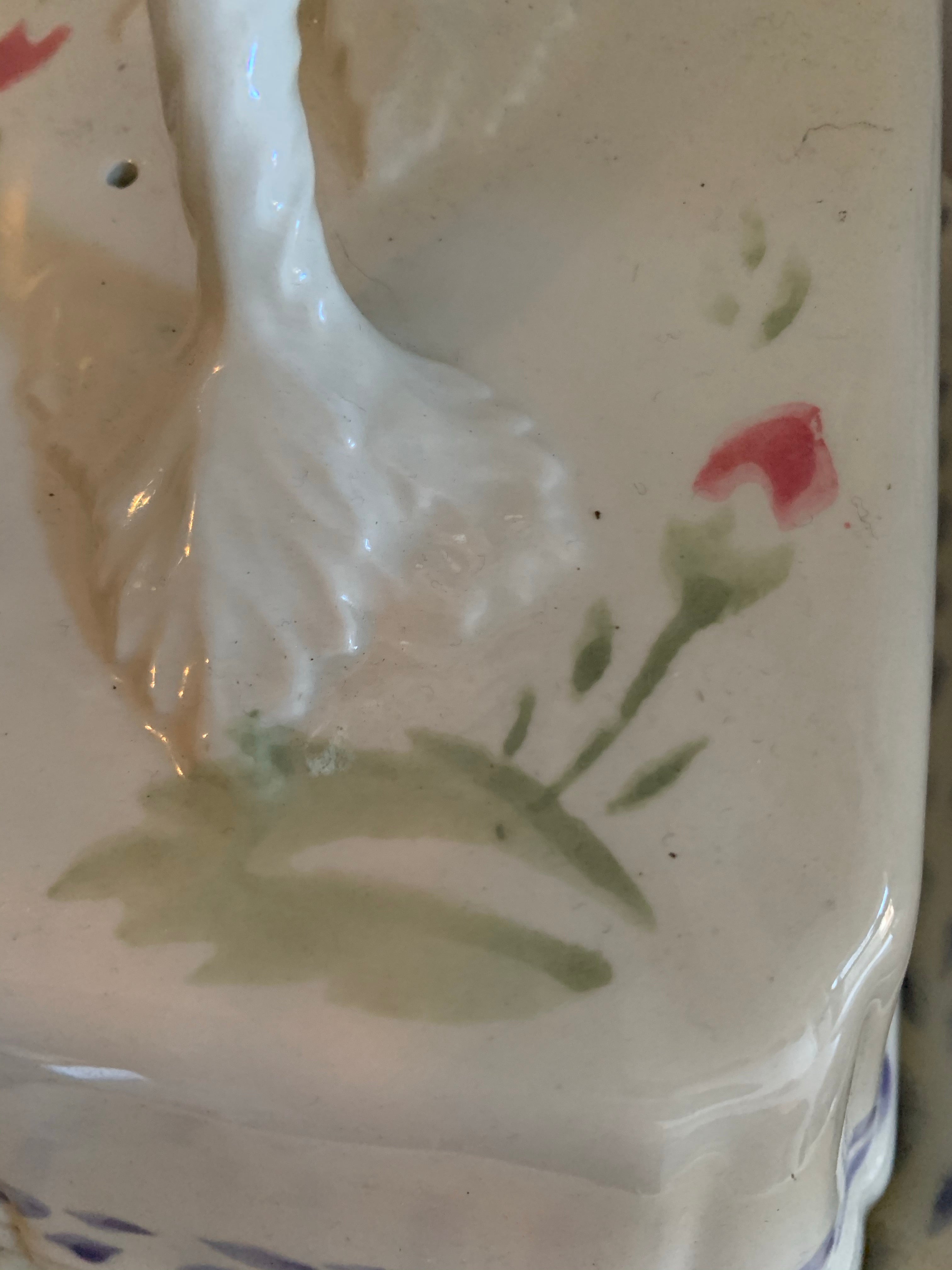 Antique Ceramic Cheese/Butter Dish with lid