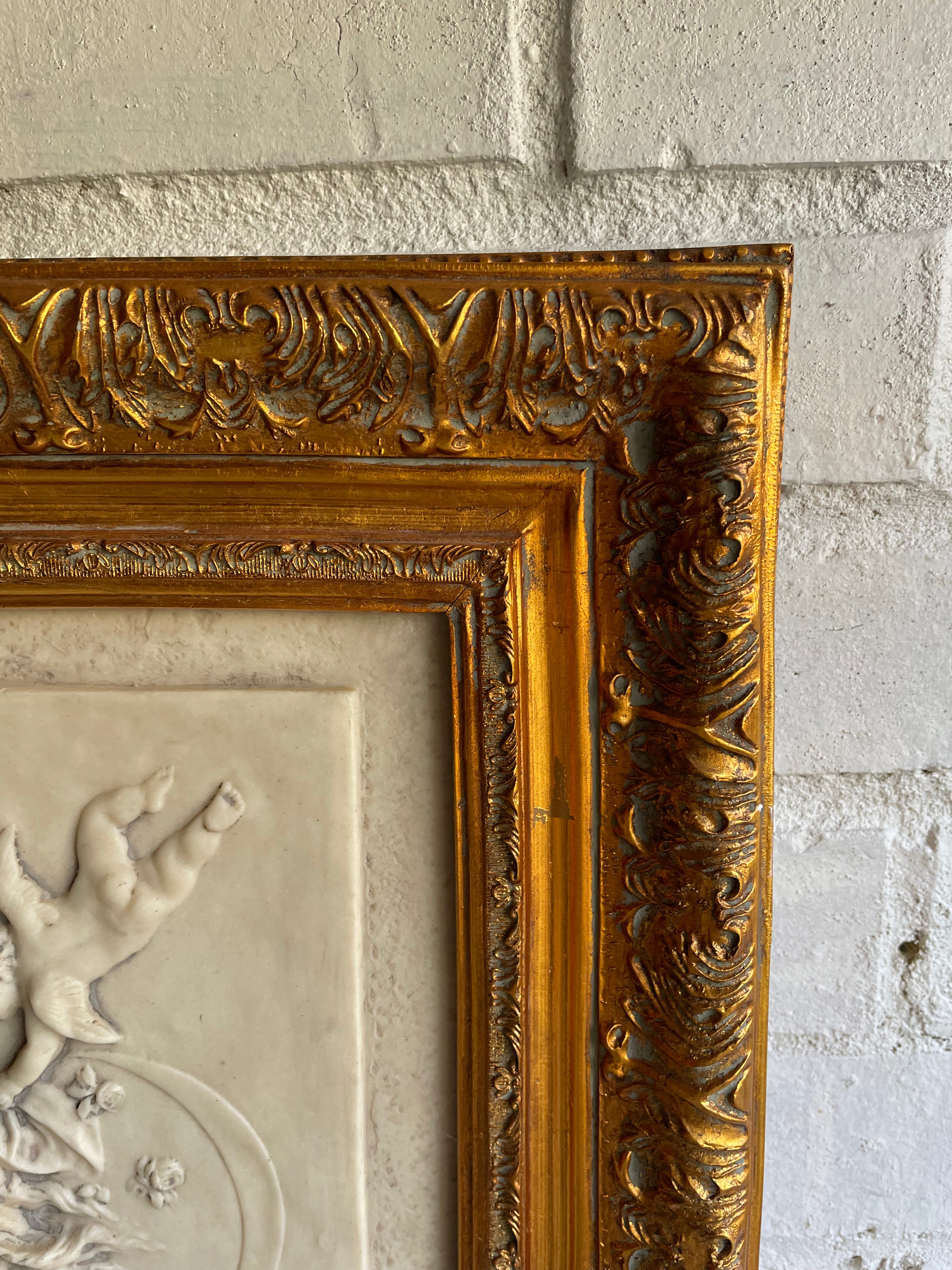 Classical Resin Relief with Gilt Frame