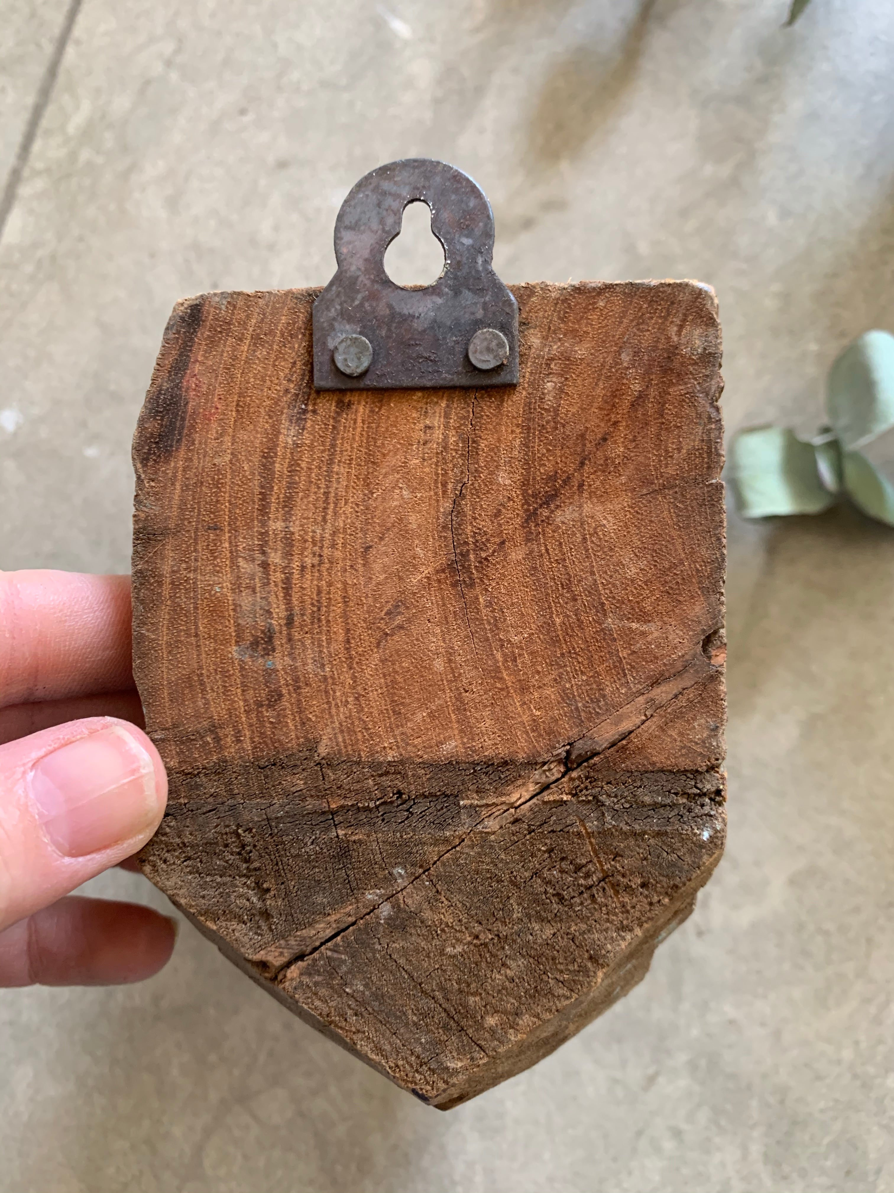 Wooden Carved Antique Candle Bracket