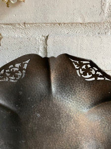 Antique Pewter Bowl with Cutout Detail