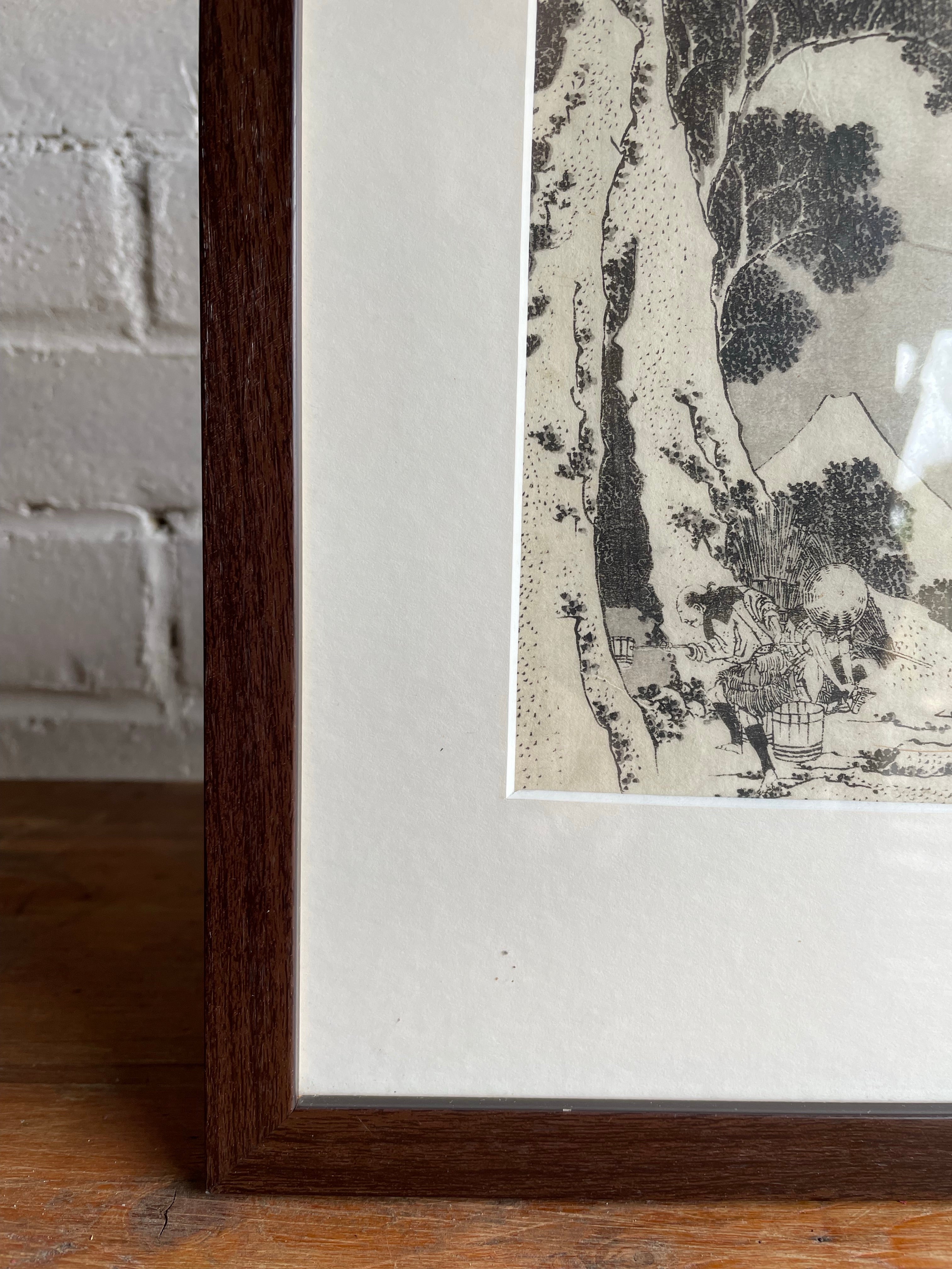 19th Century Japanese Etching On Rice Paper