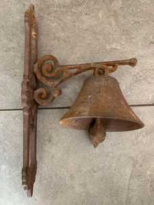 Rustic Antique Cast Iron Wall hanging Bell