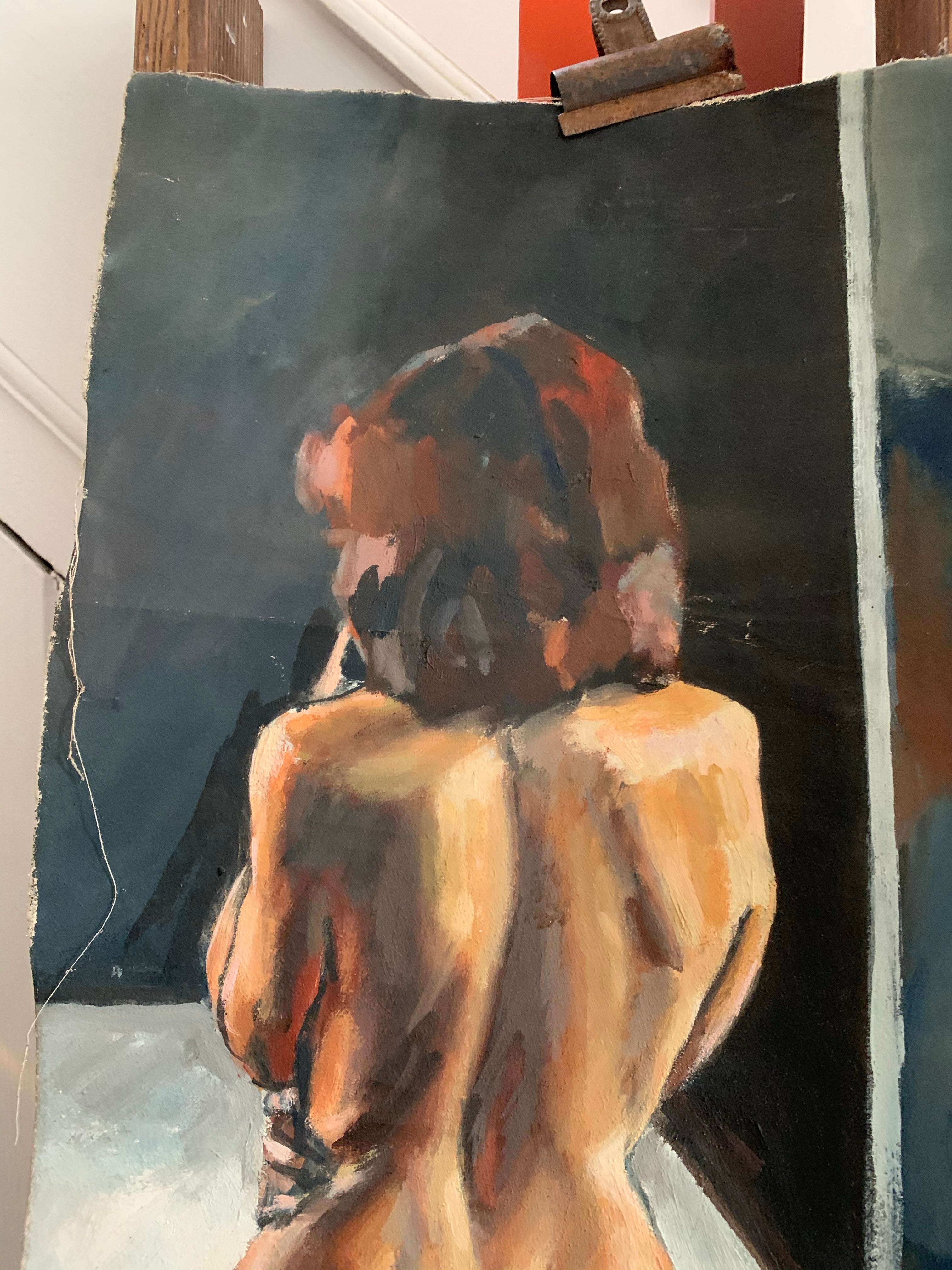 Oil on Unstretched Canvas by Dennis Gilbert