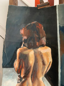 Oil on Unstretched Canvas by Dennis Gilbert